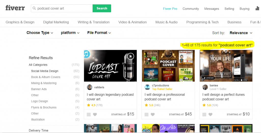 Search results for "Podcast Cover Art" gigs on Fiverr