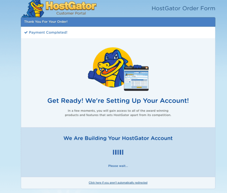 Hostgator - Payment Completed