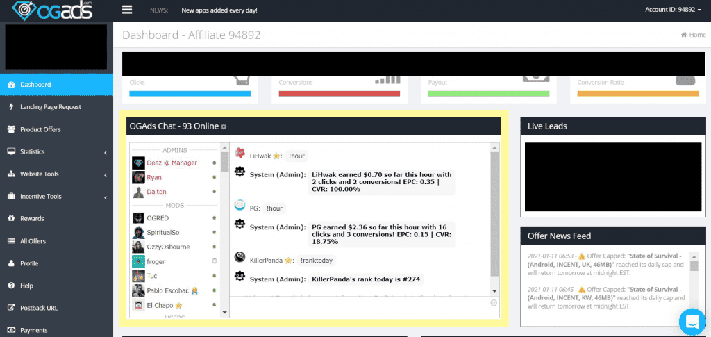 OGAds Dashboard