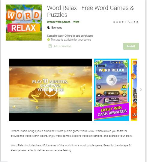 Word Relax App Review