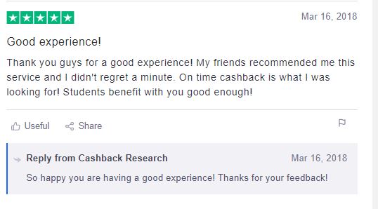 :Cashback Research User Reviews