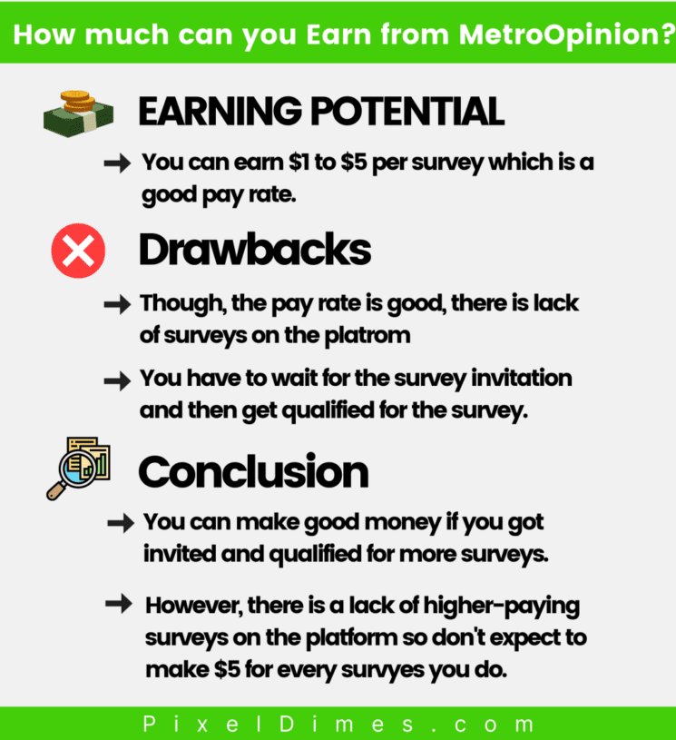 How much money can you make on MetroOpinion